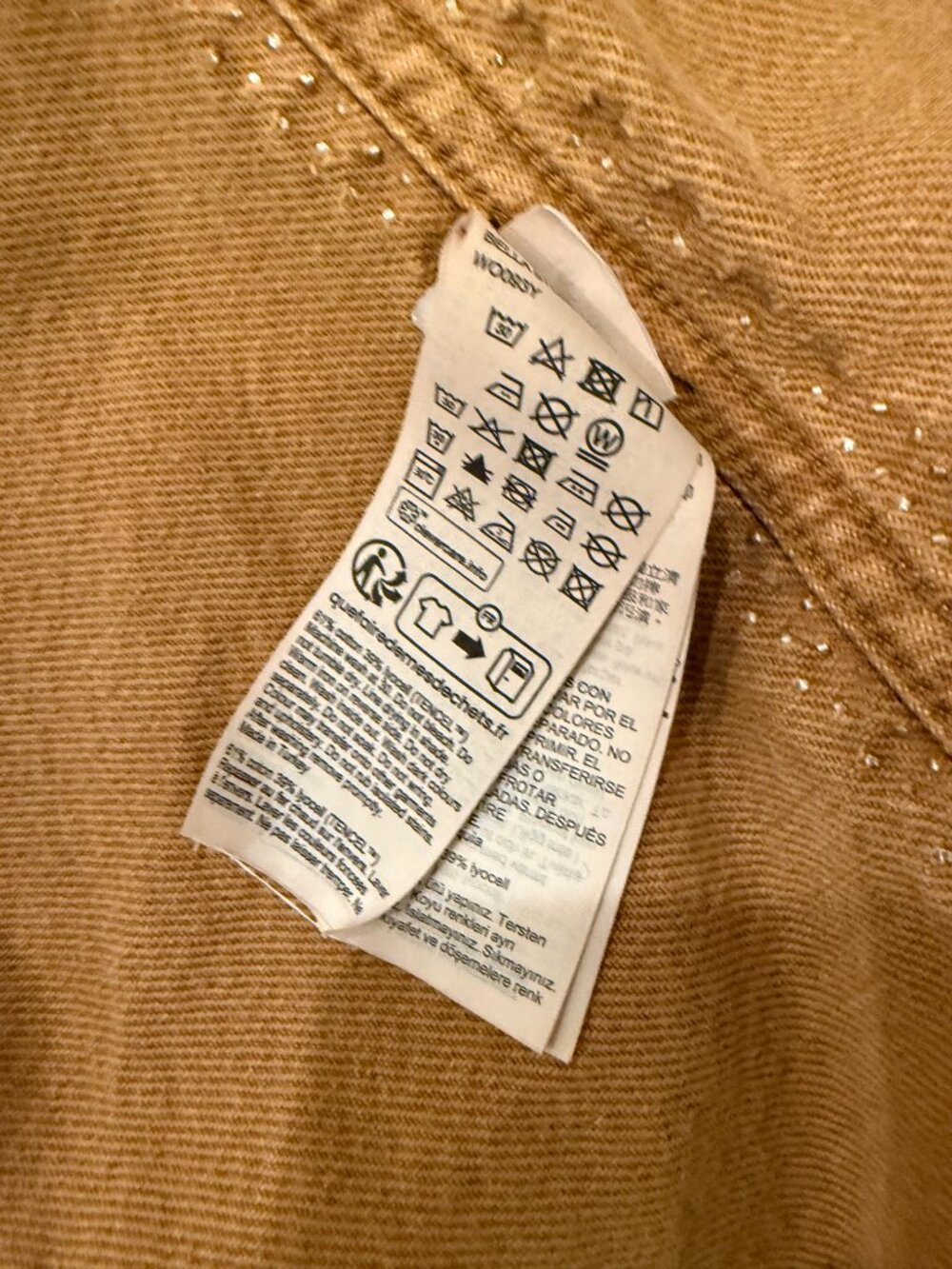 AllSaints Studded Denim Jacket in Light Brown, size US 6 / UK 10 / EU 38 - Picture 7 of 9